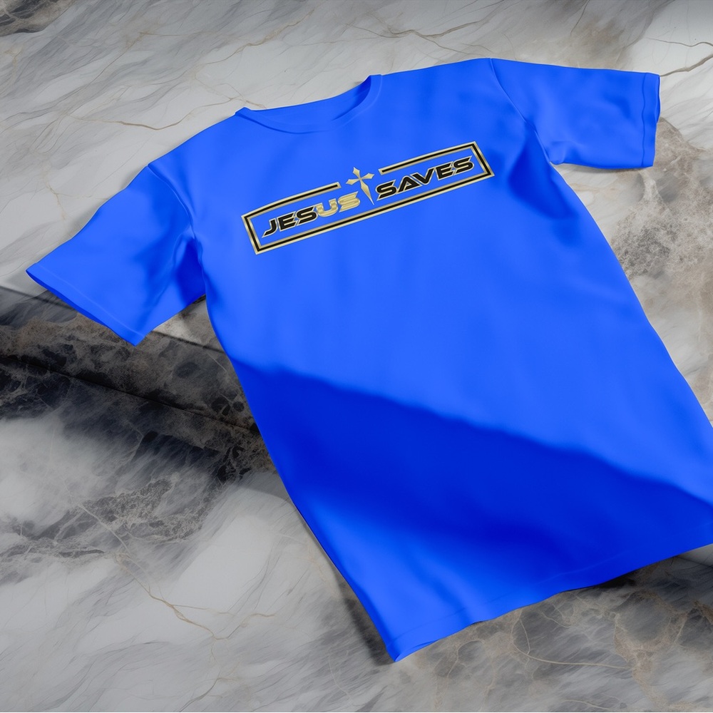 Men’s Shirt Jesus Saves Us Christian Athletic T-Shirt